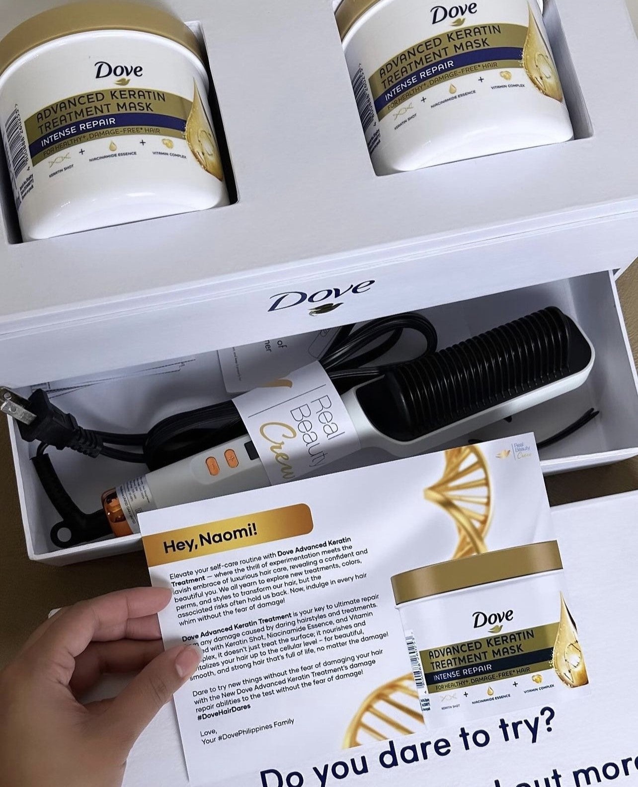 Dove Advanced Keratin Treatment Mask PR Kit