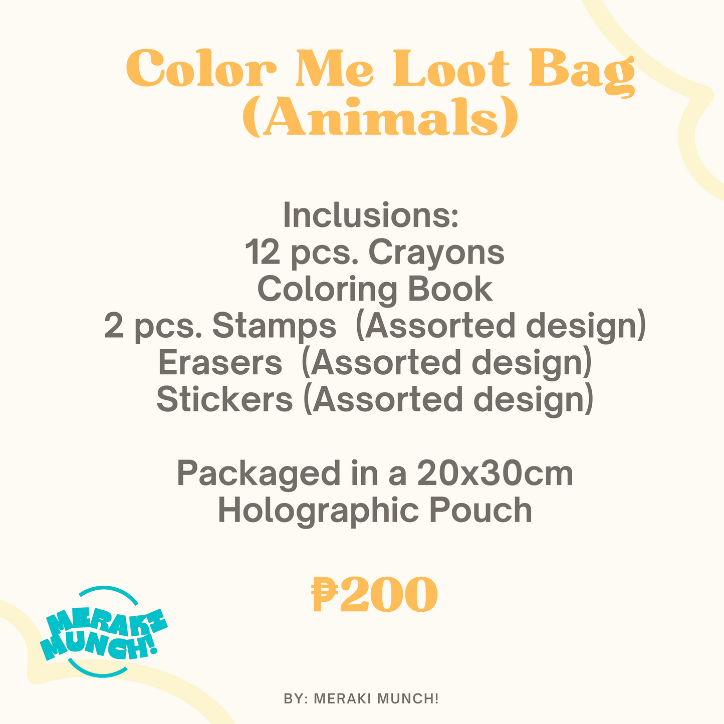 Color Me Loot Bag